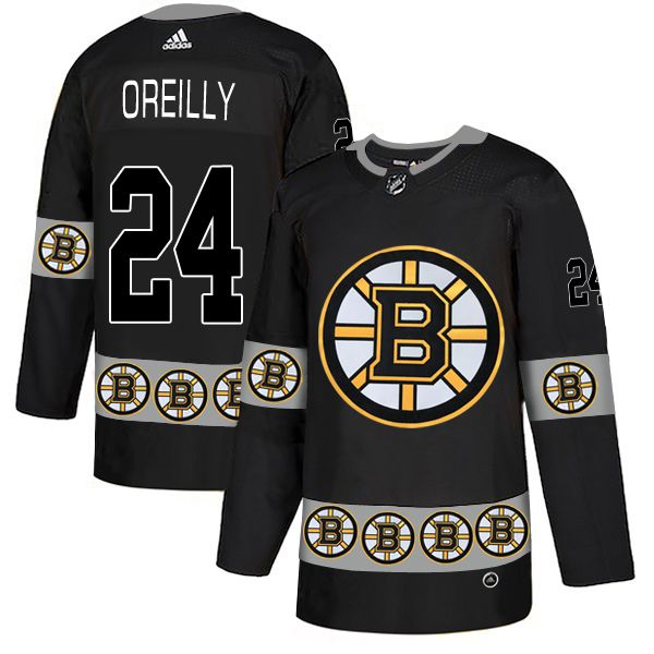 Men Boston Bruins #24 Oreilly Black Adidas Fashion NHL Jersey